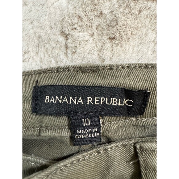Banana Republic Jeans High Rise Size 10 Olive utility Stretch Pockets - Picture 4 of 7
